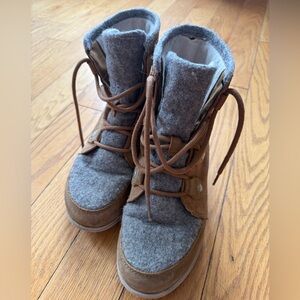 Sorel Women’s Explorer Joan Boots in Brown and Gray